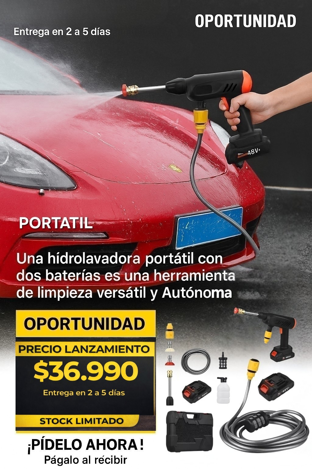 - 𝐡í𝐝𝐫𝐨𝐥𝐚𝐯𝐚𝐝𝐨𝐫𝐚 𝐩𝐨𝐫𝐭á𝐭𝐢-Kit Completo 2 Baterias